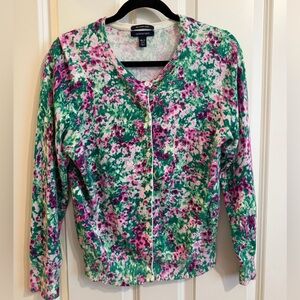 Lands end 100% supima cotton button cardigan, size medium/petite